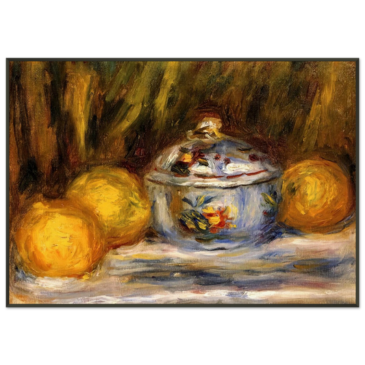 PierreAuguste Renoir  Sugar Bowl and Lemons Framed Art Print  - Aluminum Frame - 21x29.7 cm / 8x12"