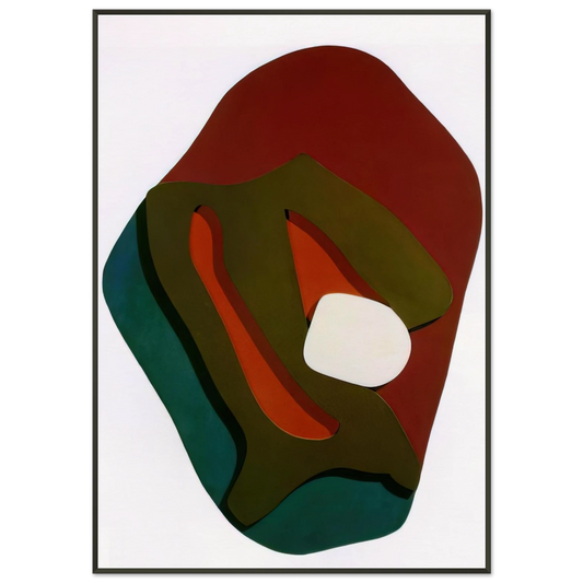 Jean Arp  Terrestrial Forest Form Framed Art Print  - Aluminum Frame - 21x29.7 cm / 8x12"