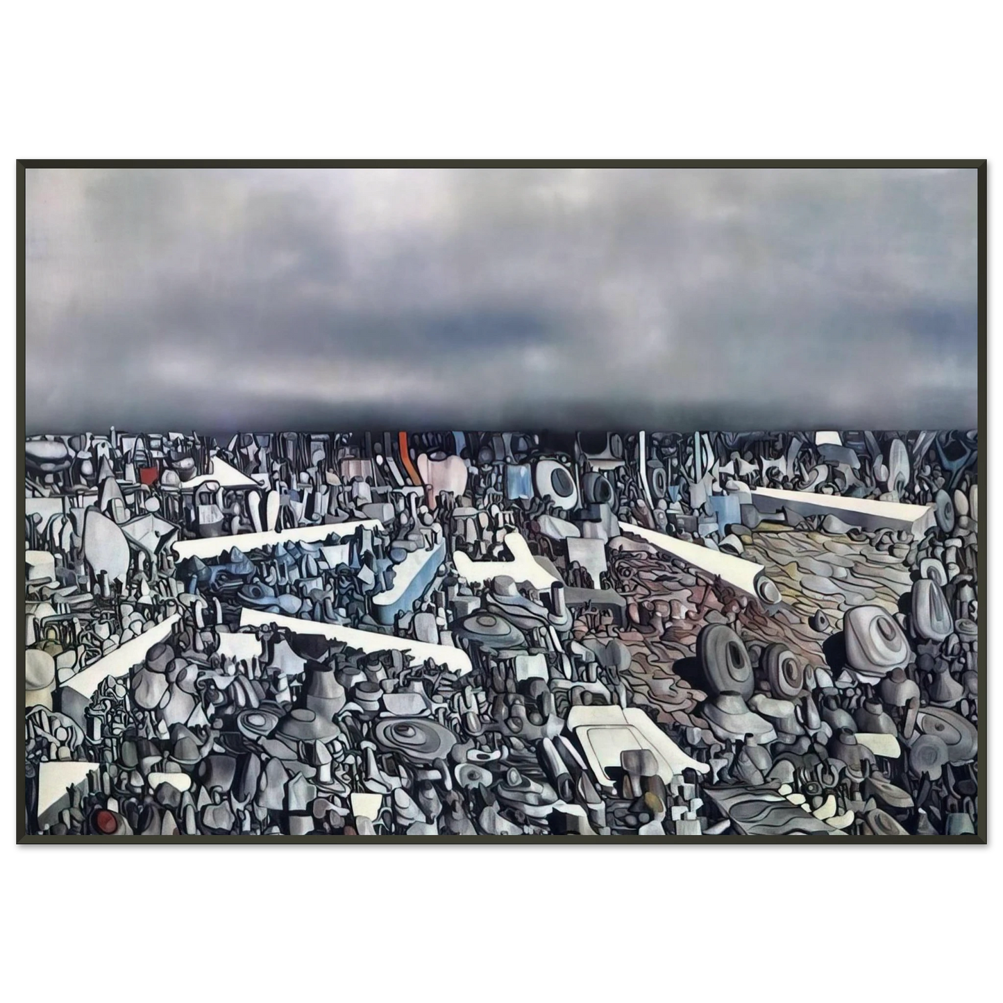 Yves Tanguy  Multiplication of the Arcs Framed Art Print  - Aluminum Frame - 21x29.7 cm / 8x12"