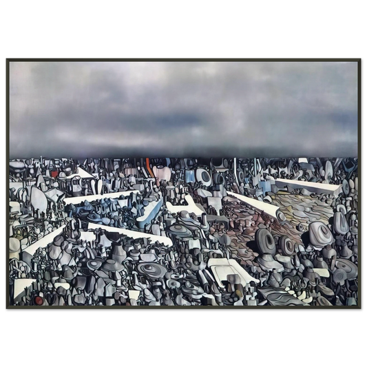 Yves Tanguy  Multiplication of the Arcs Framed Art Print  - Aluminum Frame - 21x29.7 cm / 8x12"