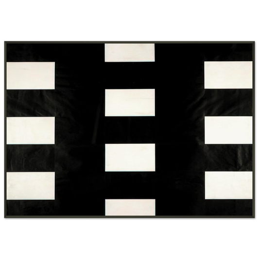 Ellsworth Kelly  White and Black Framed Art Print  - Aluminum Frame - 21x29.7 cm / 8x12"