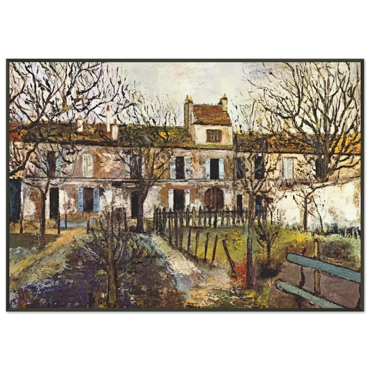 Maurice Utrillo  THE GARDEN AT MONTMAGNY Framed Art Print  - Aluminum Frame - 21x29.7 cm / 8x12"