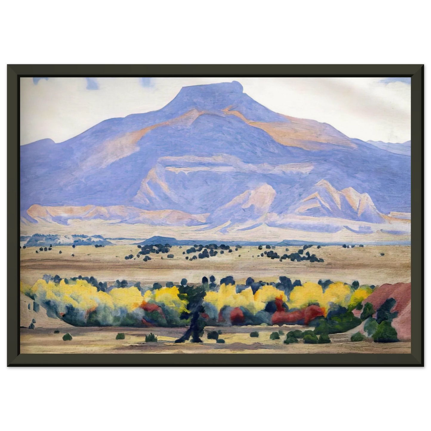 Georgia OKeeffe  Pedernal Framed Art Print  - Aluminum Frame - 60x80 cm / 24x32 inches