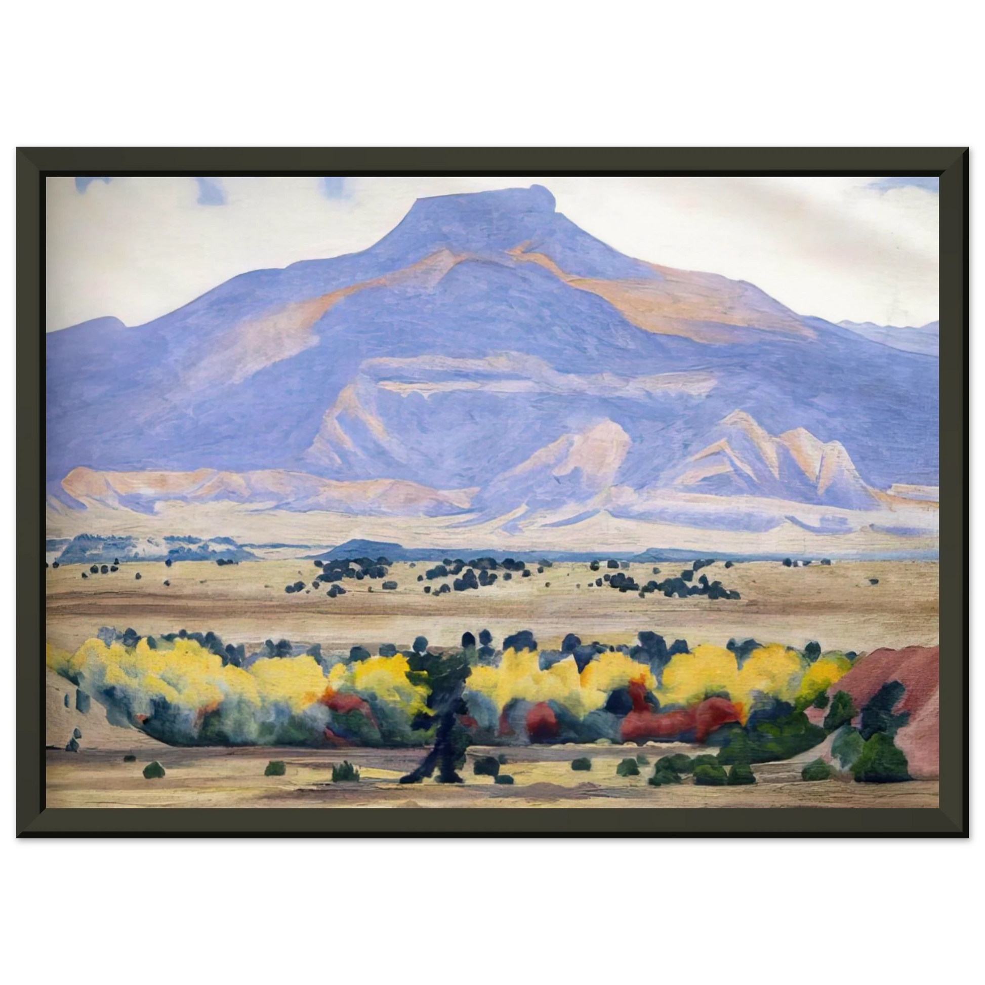 Georgia OKeeffe  Pedernal Framed Art Print  - Aluminum Frame - 60x80 cm / 24x32 inches