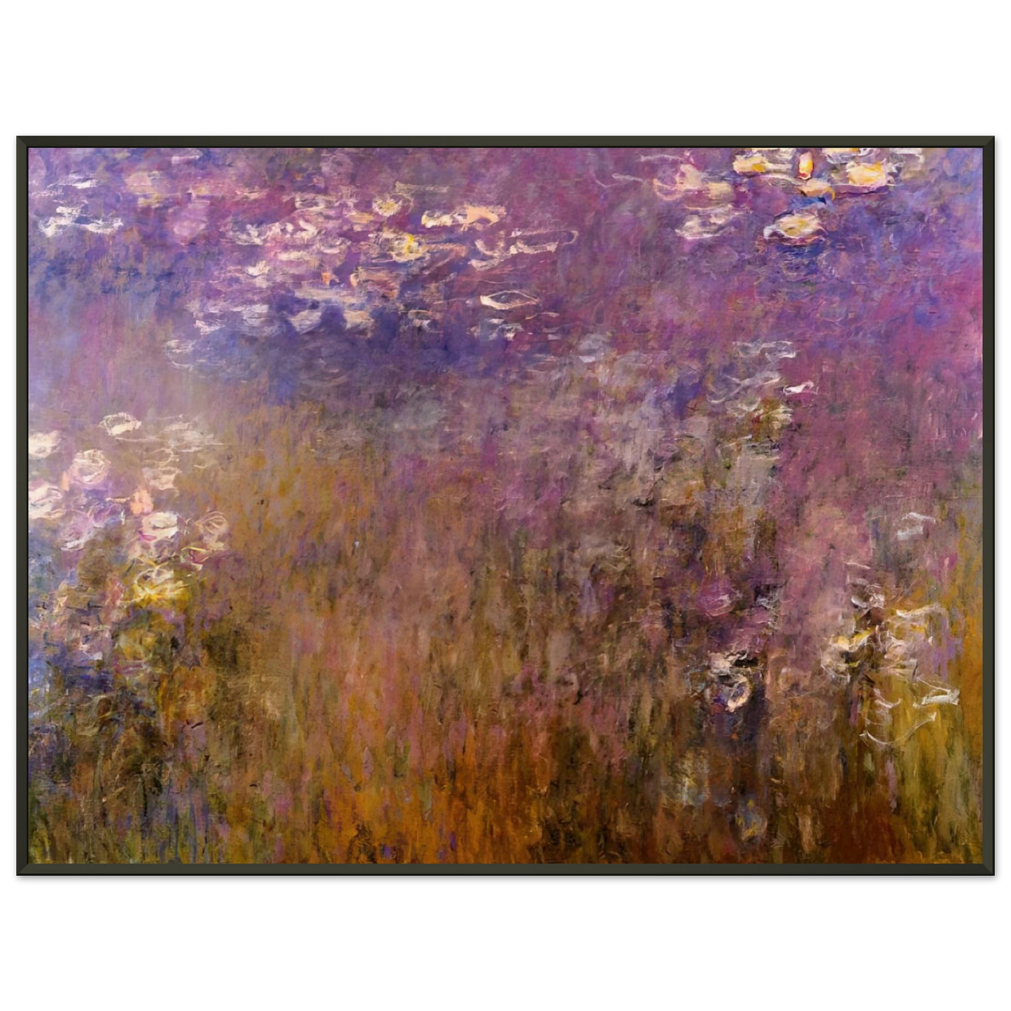 claude monet  Agapanthus center panel Framed Art Print  - Aluminum Frame - 70x100 cm / 28x40 inches