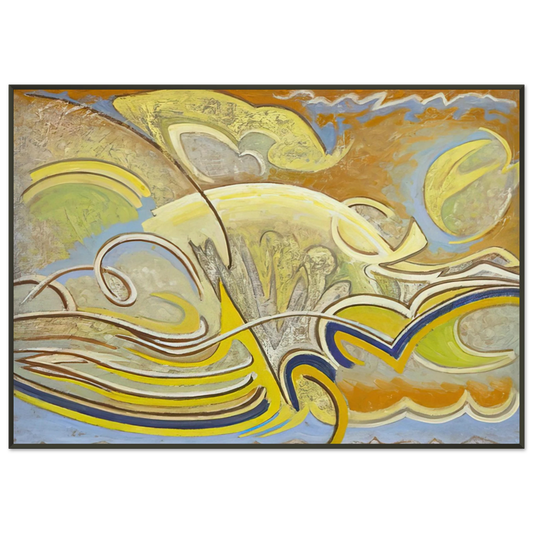 Lawren Harris  Abstraction 30  1955 Framed Art Print  - Aluminum Frame - 21x29.7 cm / 8x12"