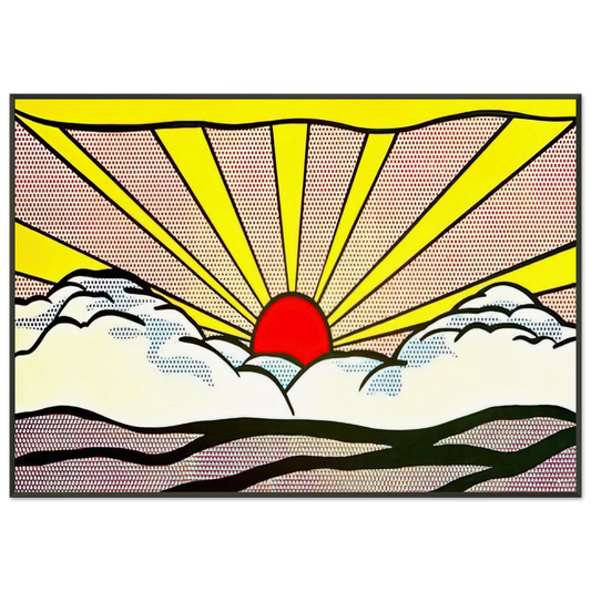 Roy Lichtenstein  SUNRISE 1965 Framed Art Print  - Aluminum Frame - 21x29.7 cm / 8x12"