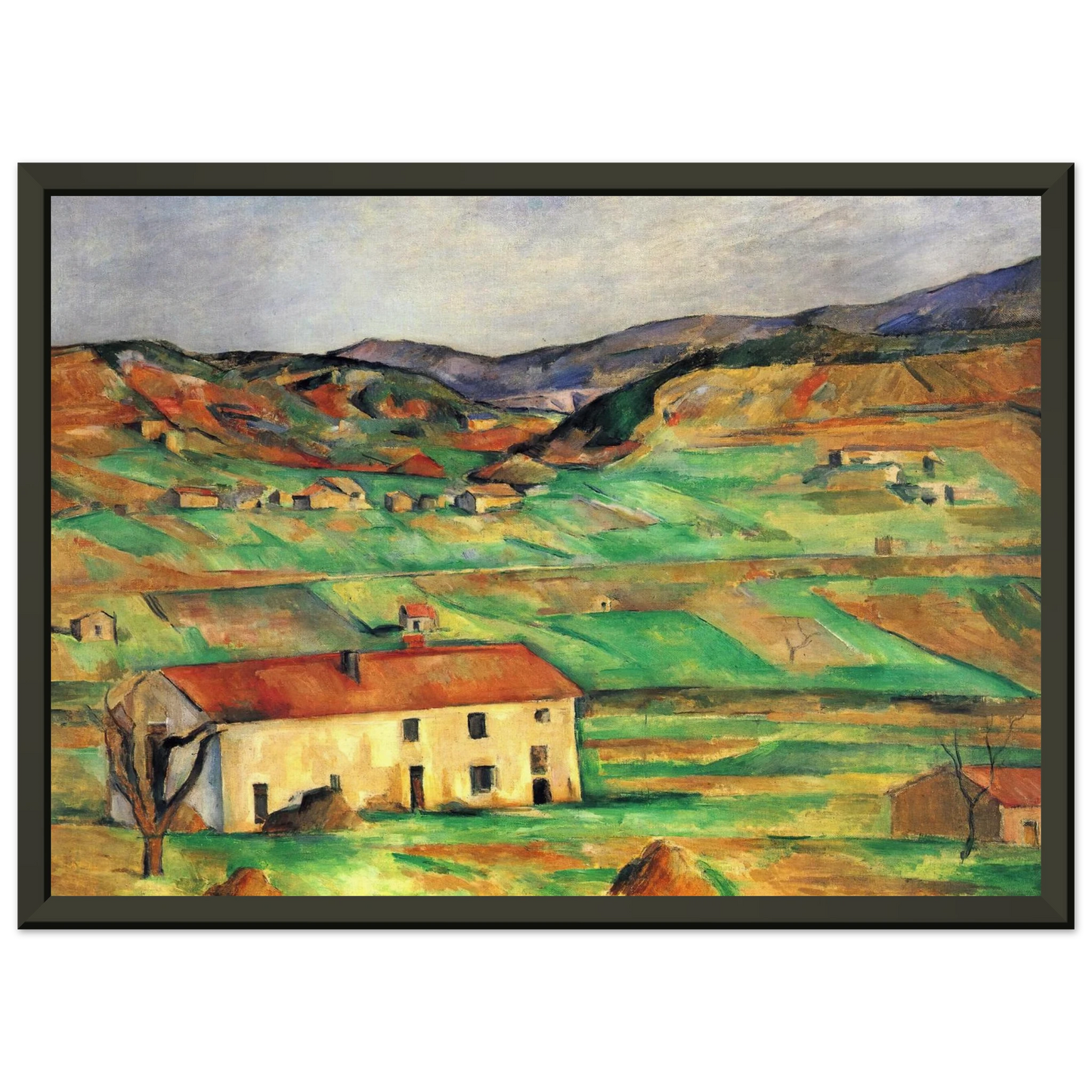 Paul Cezanne  Gardanne Framed Art Print  - Aluminum Frame - 60x80 cm / 24x32 inches