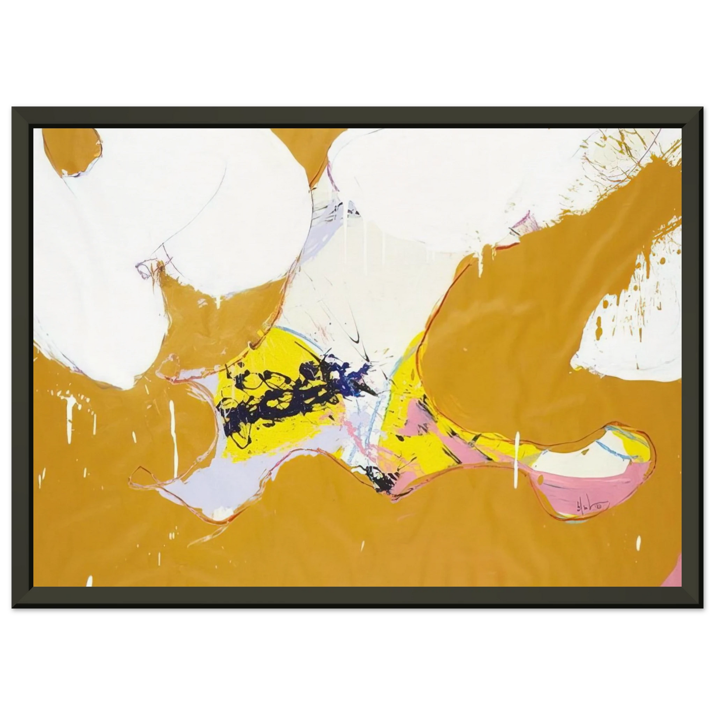 Norman Bluhm  Round About  1973 Framed Art Print  - Aluminum Frame - 70x100 cm / 28x40 inches