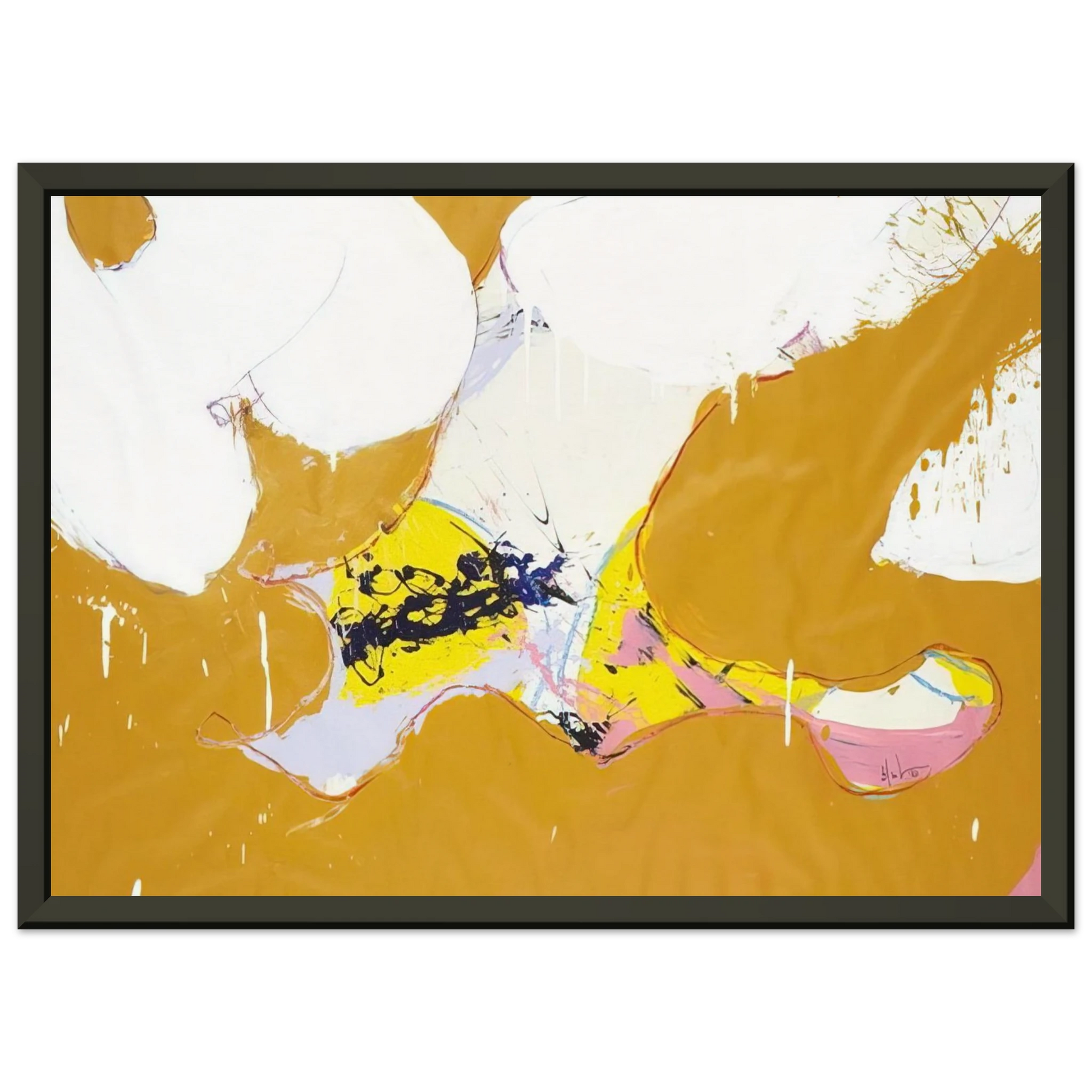 Norman Bluhm  Round About  1973 Framed Art Print  - Aluminum Frame - 70x100 cm / 28x40 inches