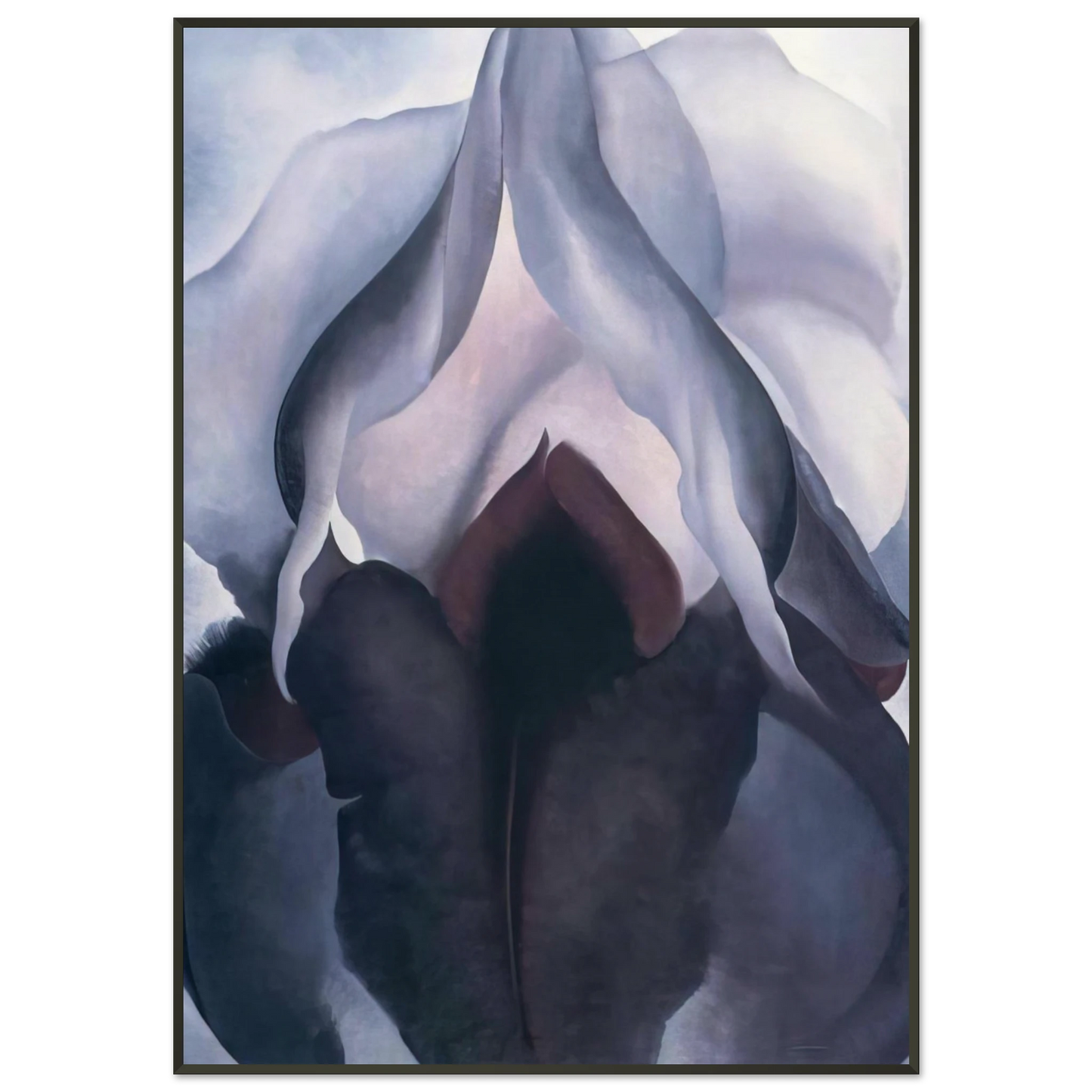 Georgia OKeeffe  Black Iris III Framed Art Print  - Aluminum Frame - 21x29.7 cm / 8x12"