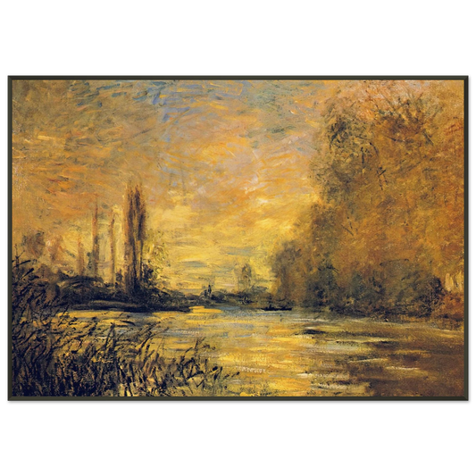 claude monet  The Small Arm of the Seine at Argenteuil Framed Art Print  - Aluminum Frame - 21x29.7 cm / 8x12"