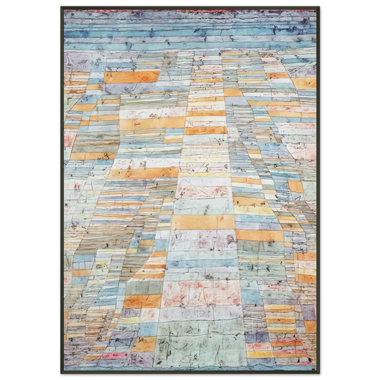 Paul Klee  MAIN PATH AND BYWAYS 1929 Framed Art Print  - Aluminum Frame - 21x29.7 cm / 8x12"