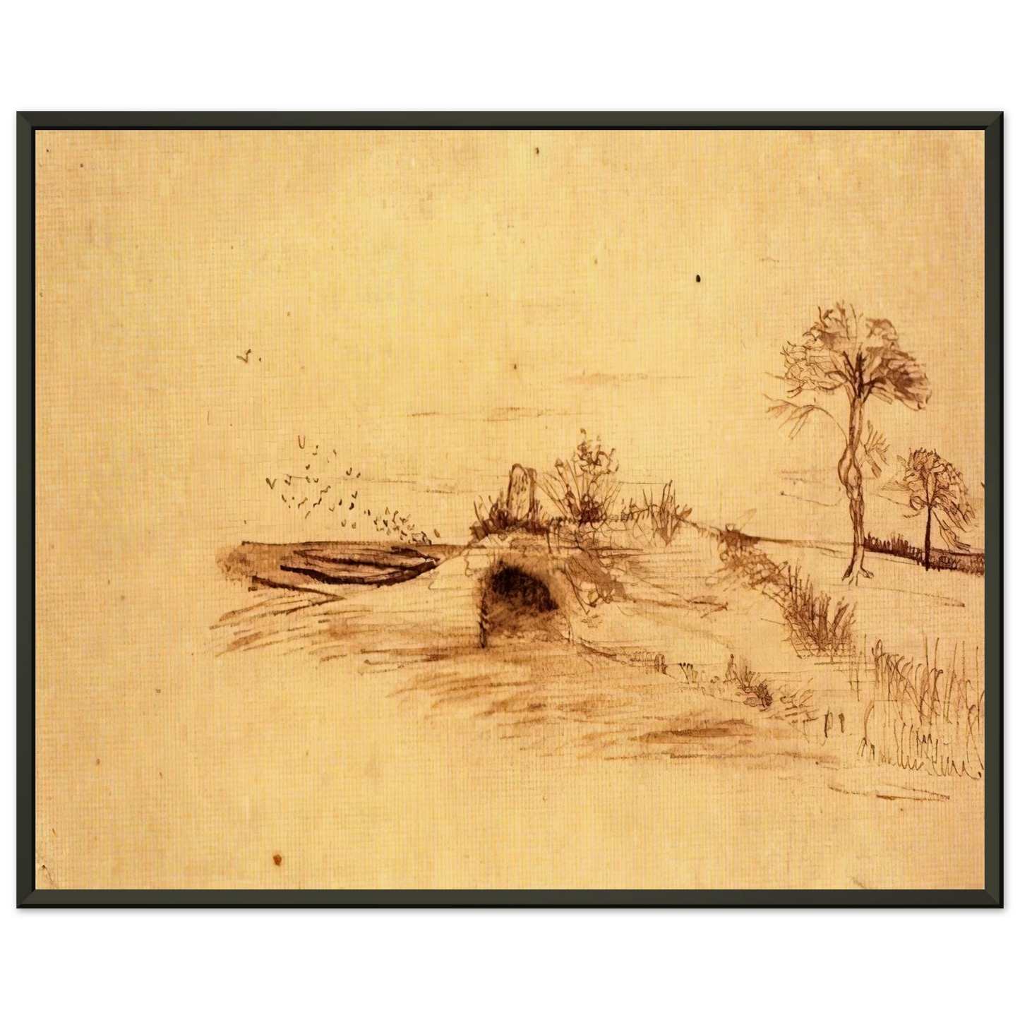 Vincent van Gogh  The Cave of Machpelah Framed Art Print  - Aluminum Frame - 70x100 cm / 28x40 inches