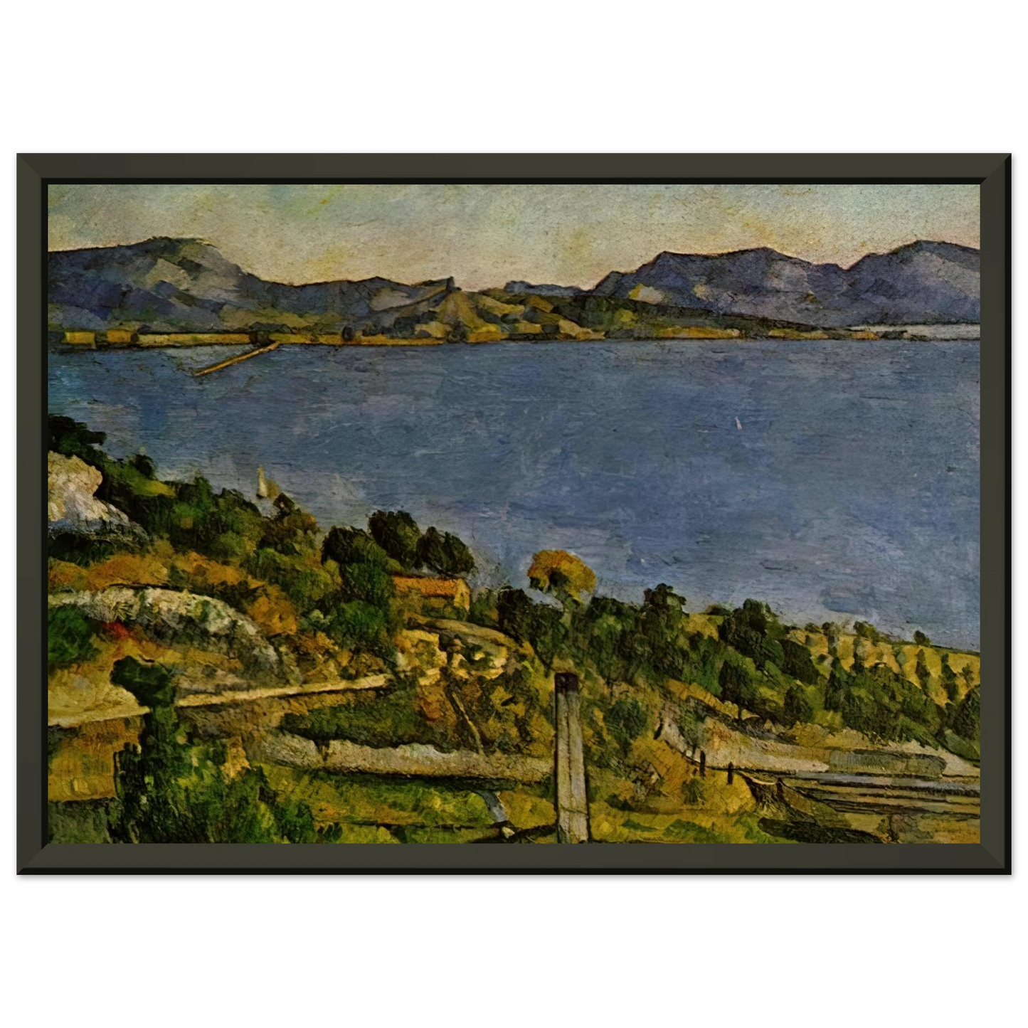 Paul Cezanne  Sea at LEstaque Framed Art Print  - Aluminum Frame - 60x80 cm / 24x32 inches