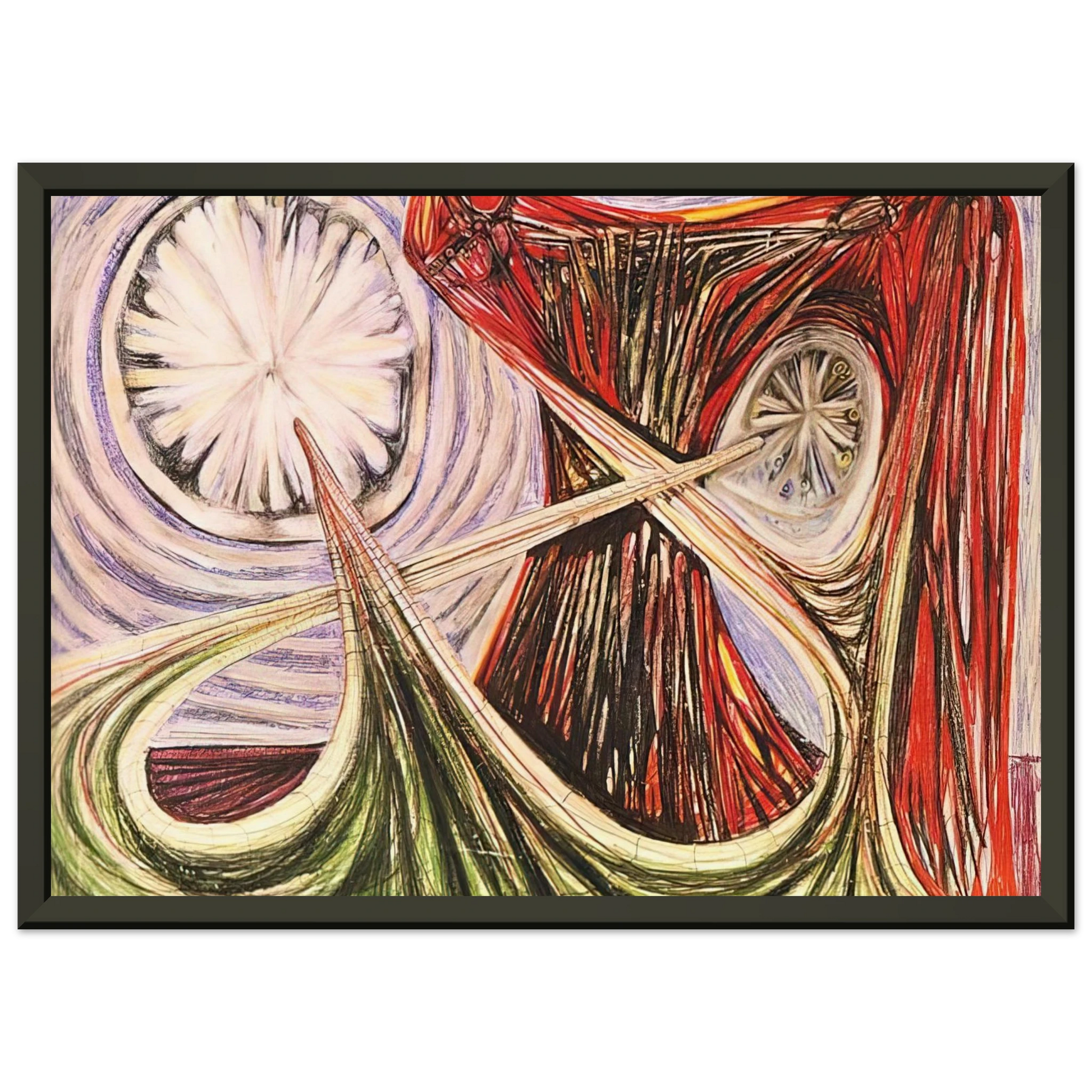 Roberto Matta  SPACE TRAVEL STAR TRAVEL 1938 Framed Art Print  - Aluminum Frame - 70x100 cm / 28x40 inches