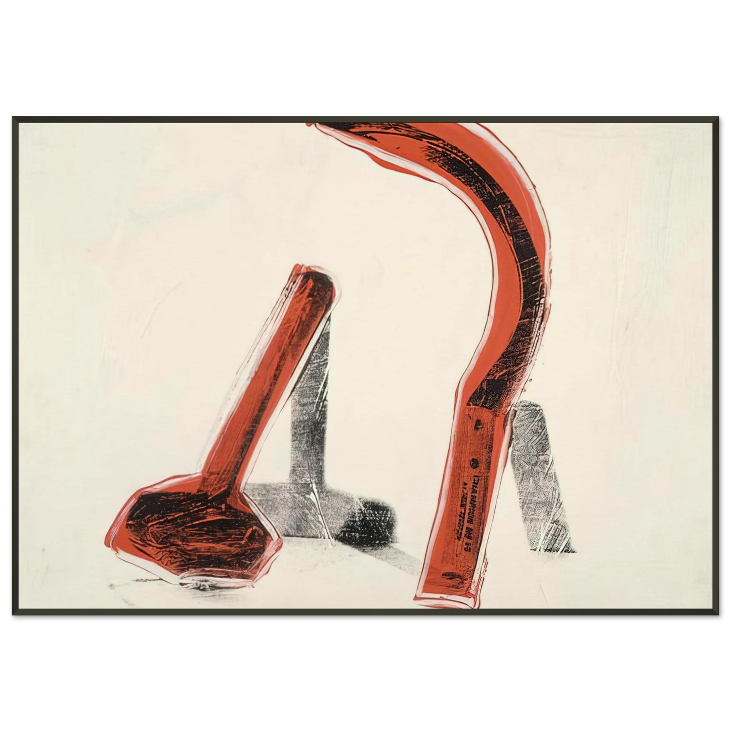 Andy Warhol  Hammer and Sickle Framed Art Print  - Aluminum Frame - 21x29.7 cm / 8x12"