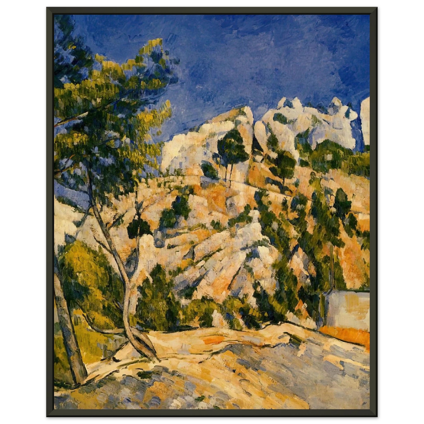 Paul Cezanne  Bottom of the Ravine Framed Art Print  - Aluminum Frame - 70x100 cm / 28x40 inches
