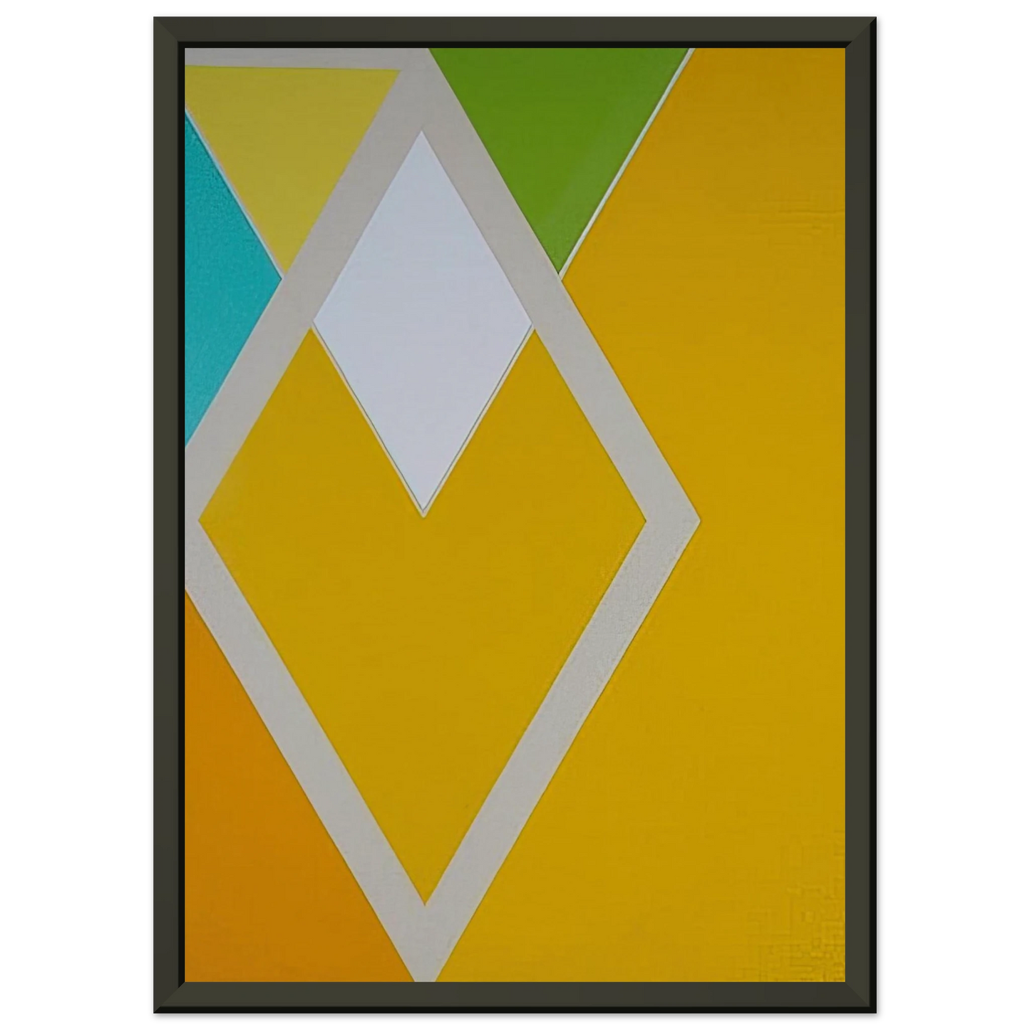 Larry Zox  Temple Swift from the Diamond Drill series  Hard Edge Painting Framed Art Print  - Aluminum Frame - 40x50 cm / 16x20 inches