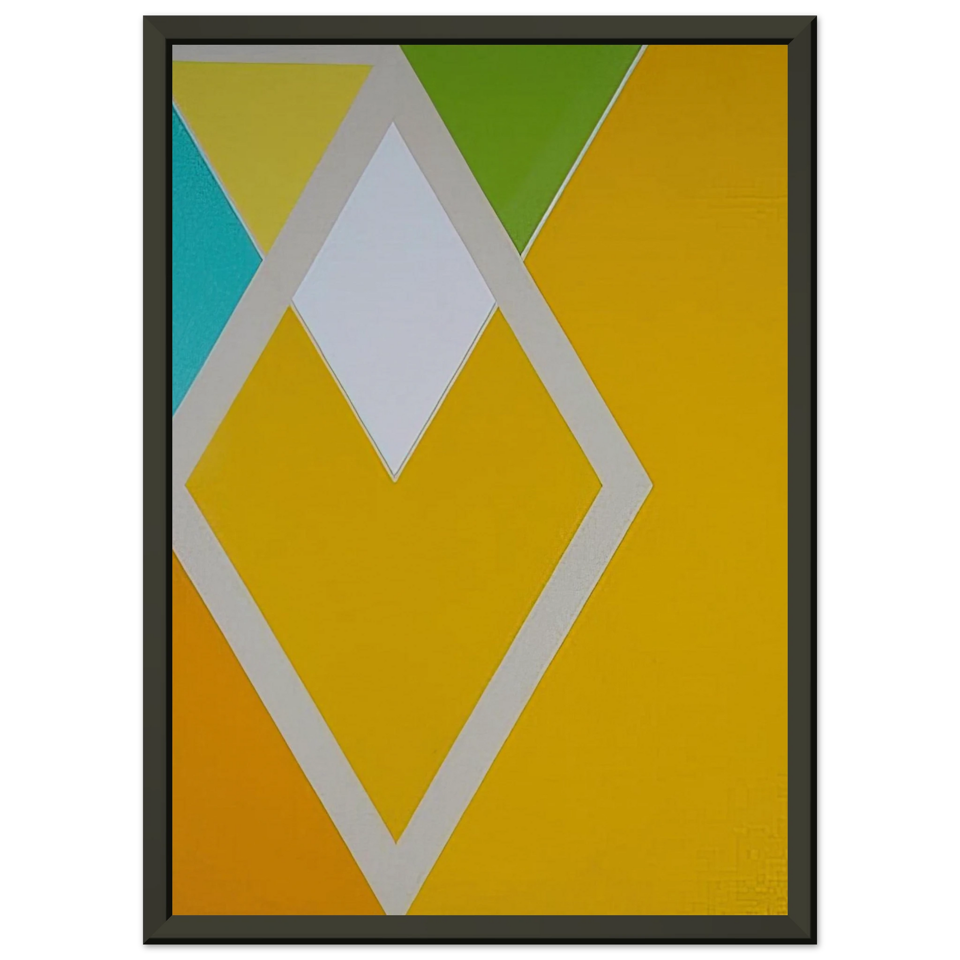 Larry Zox  Temple Swift from the Diamond Drill series  Hard Edge Painting Framed Art Print  - Aluminum Frame - 40x50 cm / 16x20 inches
