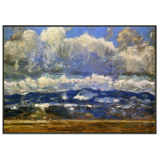 Childe Hassam  Over the Great Divide Framed Art Print  - Aluminum Frame - 21x29.7 cm / 8x12"