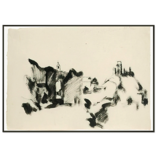 Julius Bissier  Assisi 35 marzo  1935 Framed Art Print  - Aluminum Frame - 21x29.7 cm / 8x12"