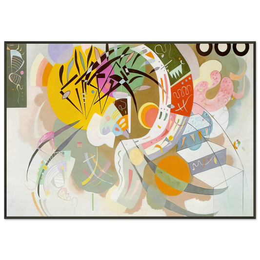 Wassily Kandinsky  DOMINANT CURVE 1936 Framed Art Print  - Aluminum Frame - 21x29.7 cm / 8x12"