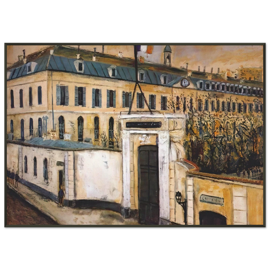 Maurice Utrillo  MILITARY HOSPITAL Framed Art Print  - Aluminum Frame - 21x29.7 cm / 8x12"
