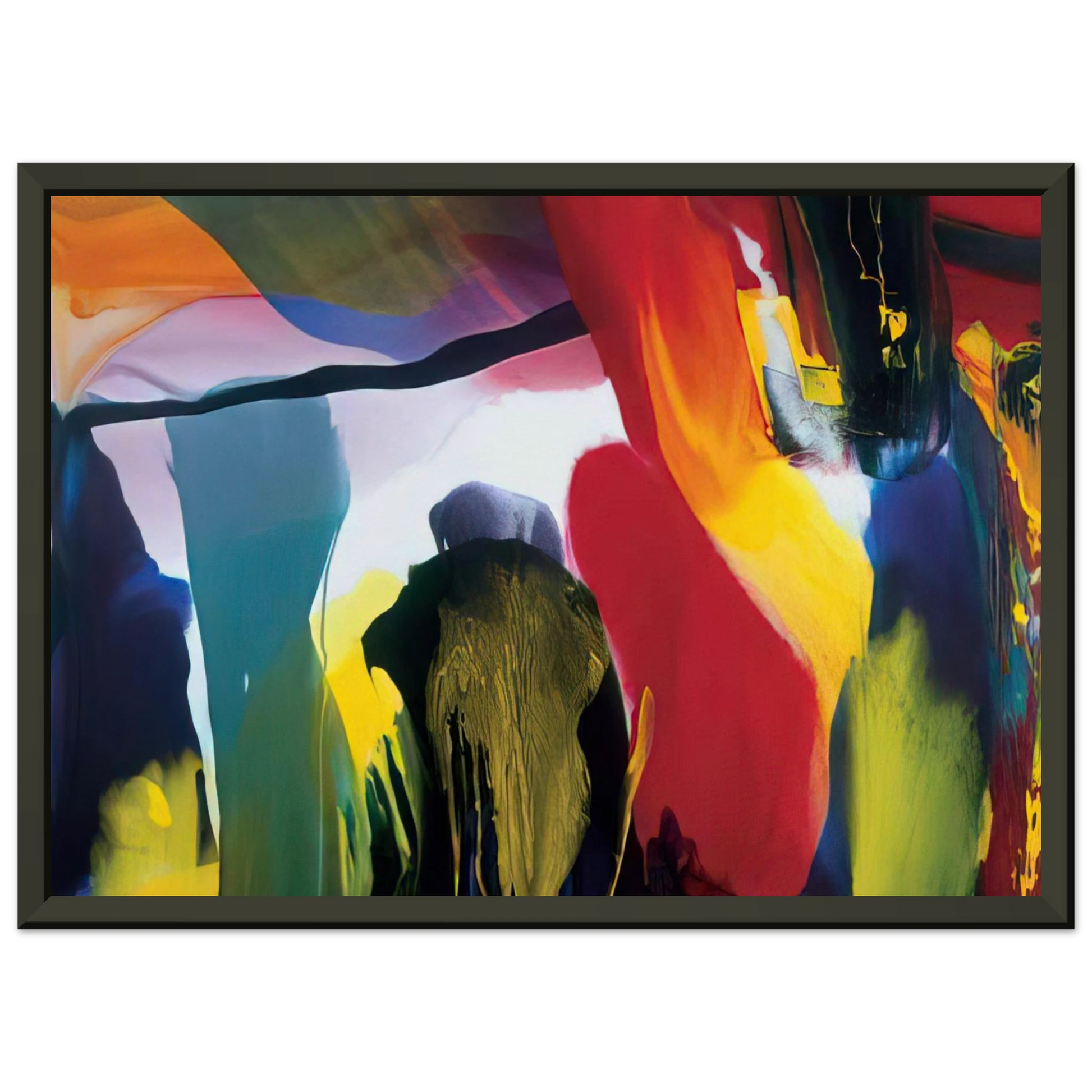 Paul Jenkins  Phenomena Solstice Encounter  2003 Framed Art Print  - Aluminum Frame - 40x50 cm / 16x20 inches