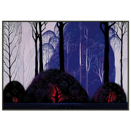 Eyvind Earle  Purple Eucalyptus Framed Art Print  - Aluminum Frame - 21x29.7 cm / 8x12"