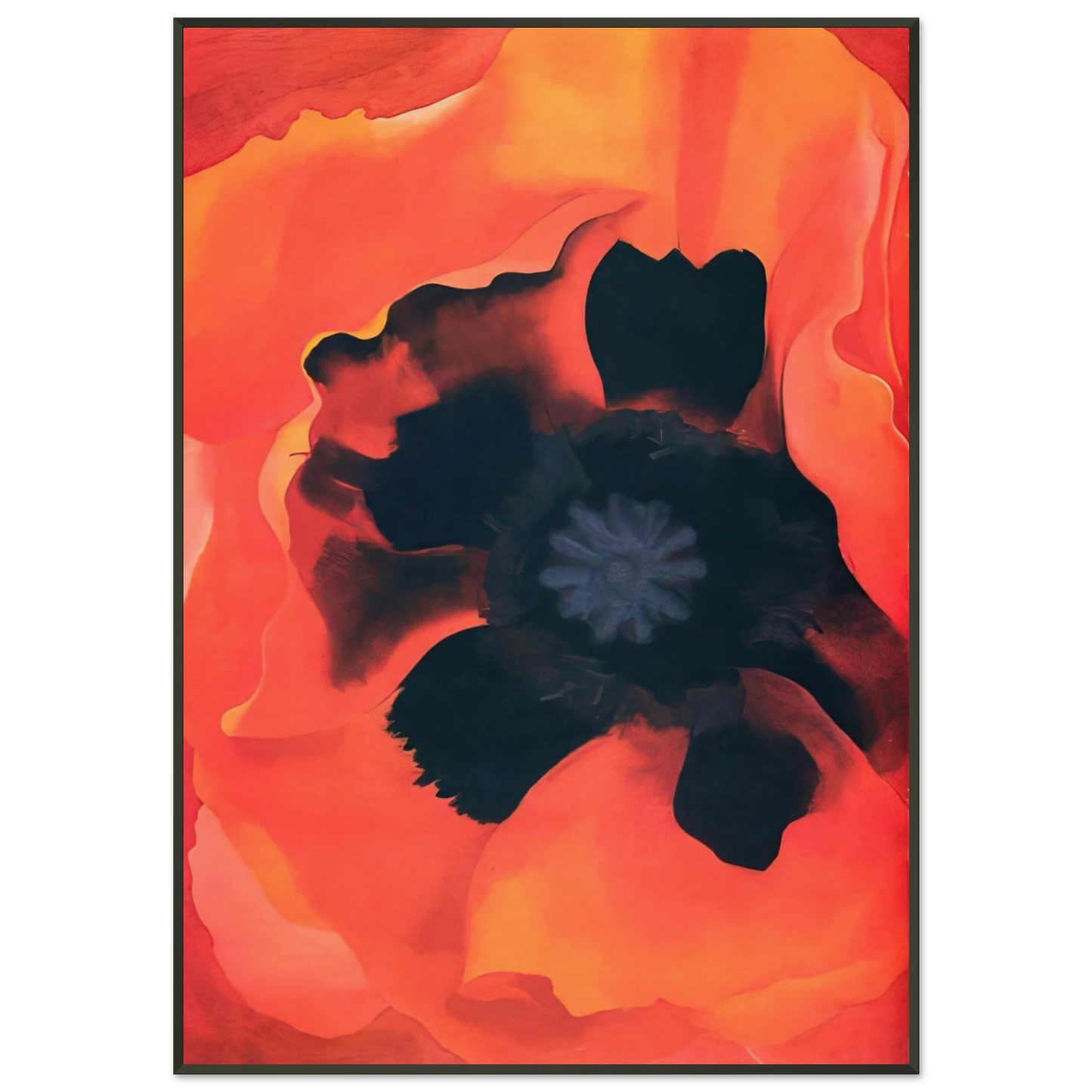Georgia OKeeffe  Poppy 2 Framed Art Print  - Aluminum Frame - 21x29.7 cm / 8x12"