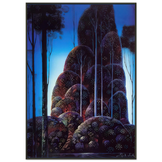 Eyvind Earle  Tall Trees Framed Art Print  - Aluminum Frame - 21x29.7 cm / 8x12"