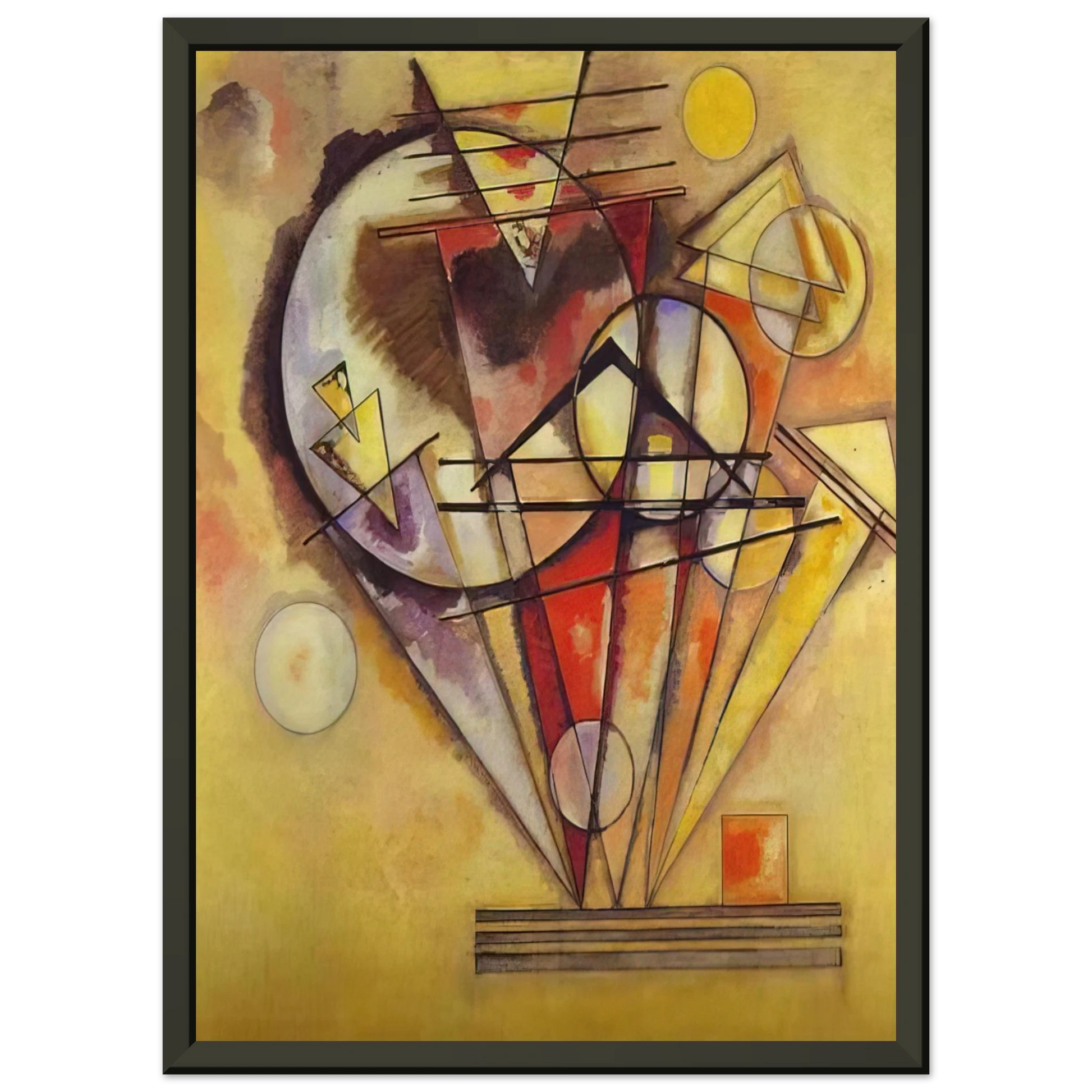 Wassily Kandinsky  ON THE POINTS 1928 Framed Art Print  - Aluminum Frame - 60x80 cm / 24x32 inches