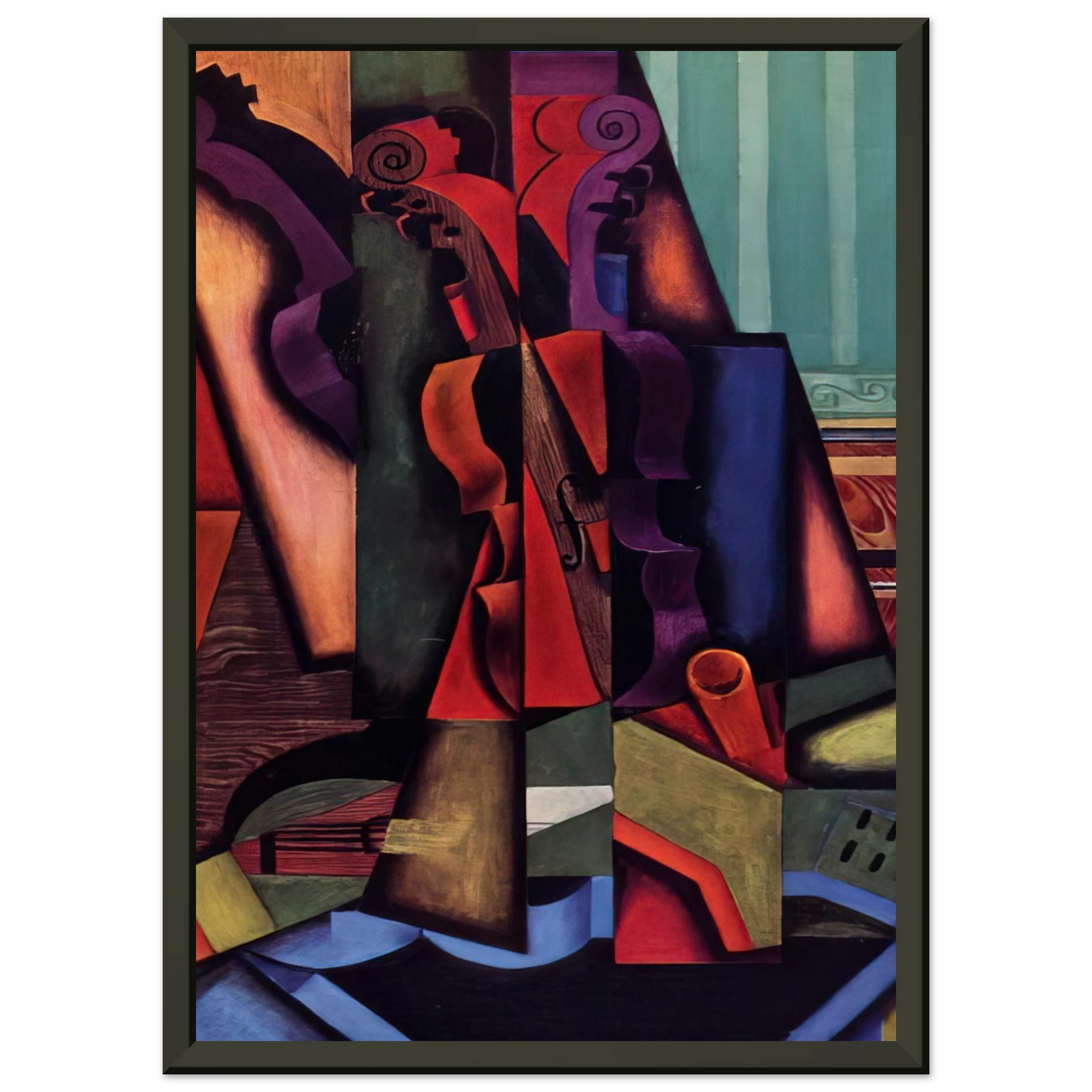 Juan Gris  VIOLIN AND GUITAR 1913 Framed Art Print  - Aluminum Frame - 40x50 cm / 16x20 inches