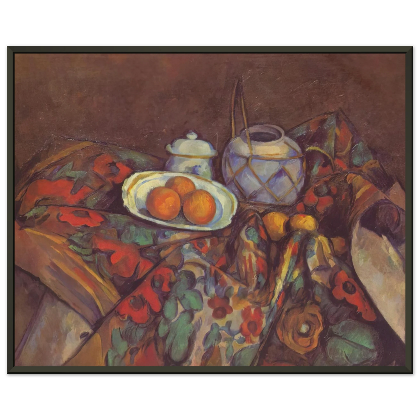 Paul Cezanne  Still Life with Oranges Framed Art Print  - Aluminum Frame - 60x80 cm / 24x32 inches