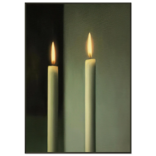 Gerhard Richter  CANDLES Framed Art Print  - Aluminum Frame - 21x29.7 cm / 8x12"