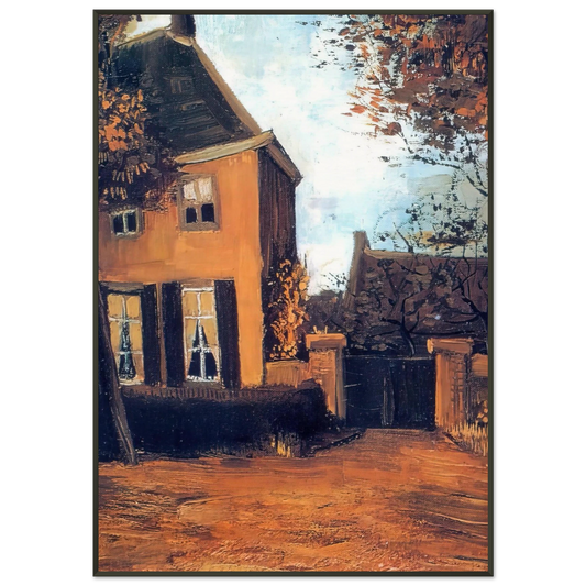 Vincent van Gogh  The Vicarage at Nuenen Framed Art Print  - Aluminum Frame - 21x29.7 cm / 8x12"