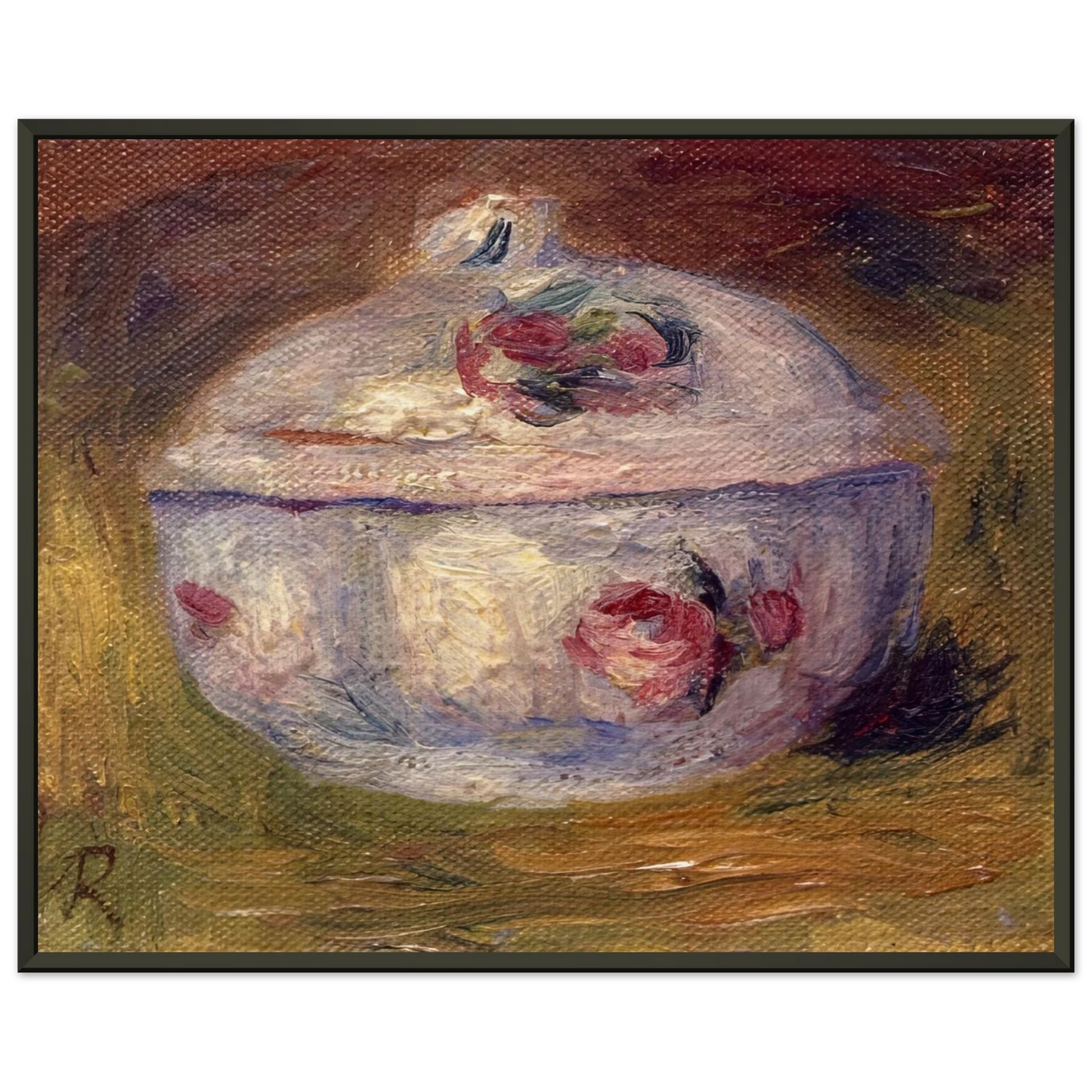 PierreAuguste Renoir  Sugar Bowl Framed Art Print  - Aluminum Frame - 40x50 cm / 16x20 inches