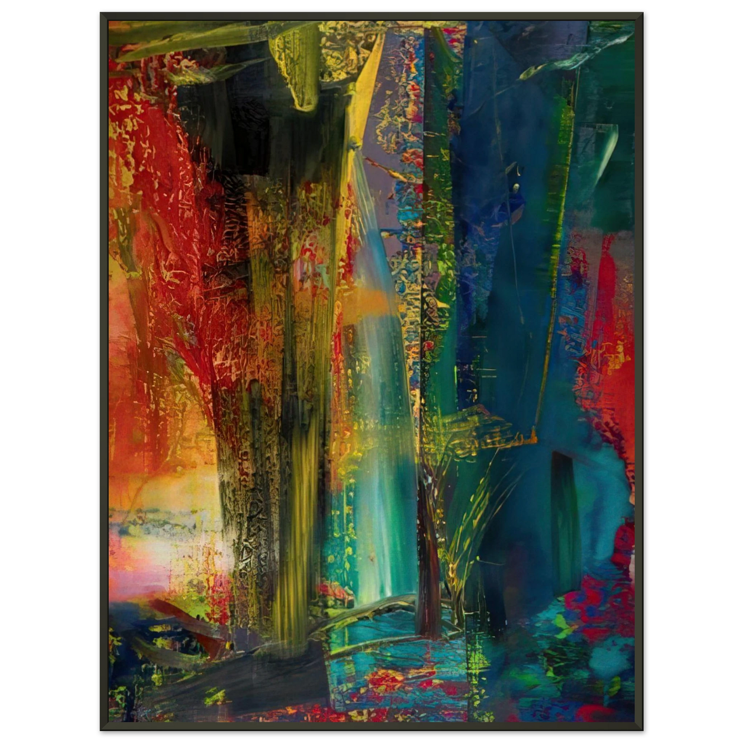 Gerhard Richter  ABSTRACT PAINTING 599 1986 Framed Art Print  - Aluminum Frame - 40x50 cm / 16x20 inches