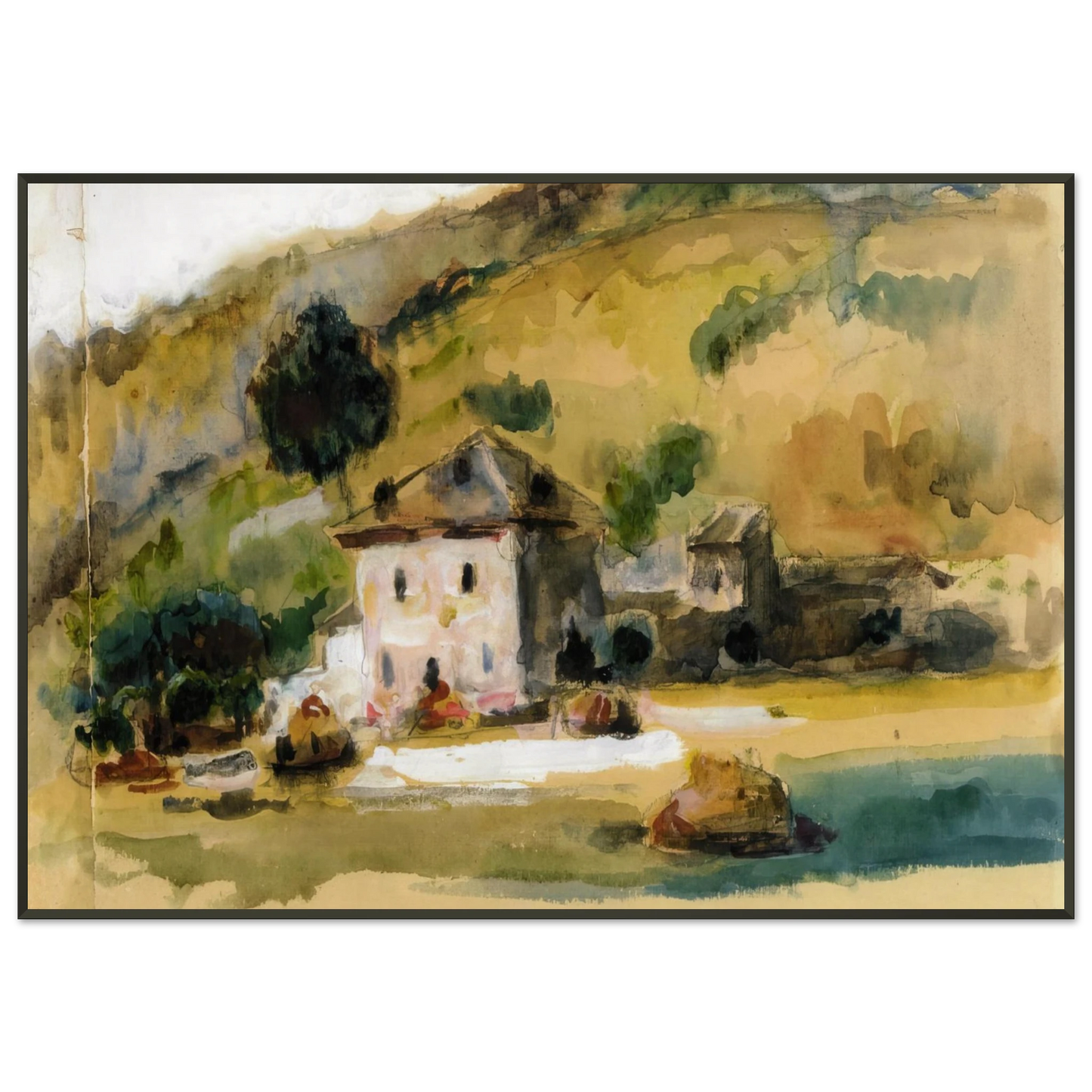 Paul Cezanne  Near Aix En Provence Framed Art Print  - Aluminum Frame - 21x29.7 cm / 8x12"