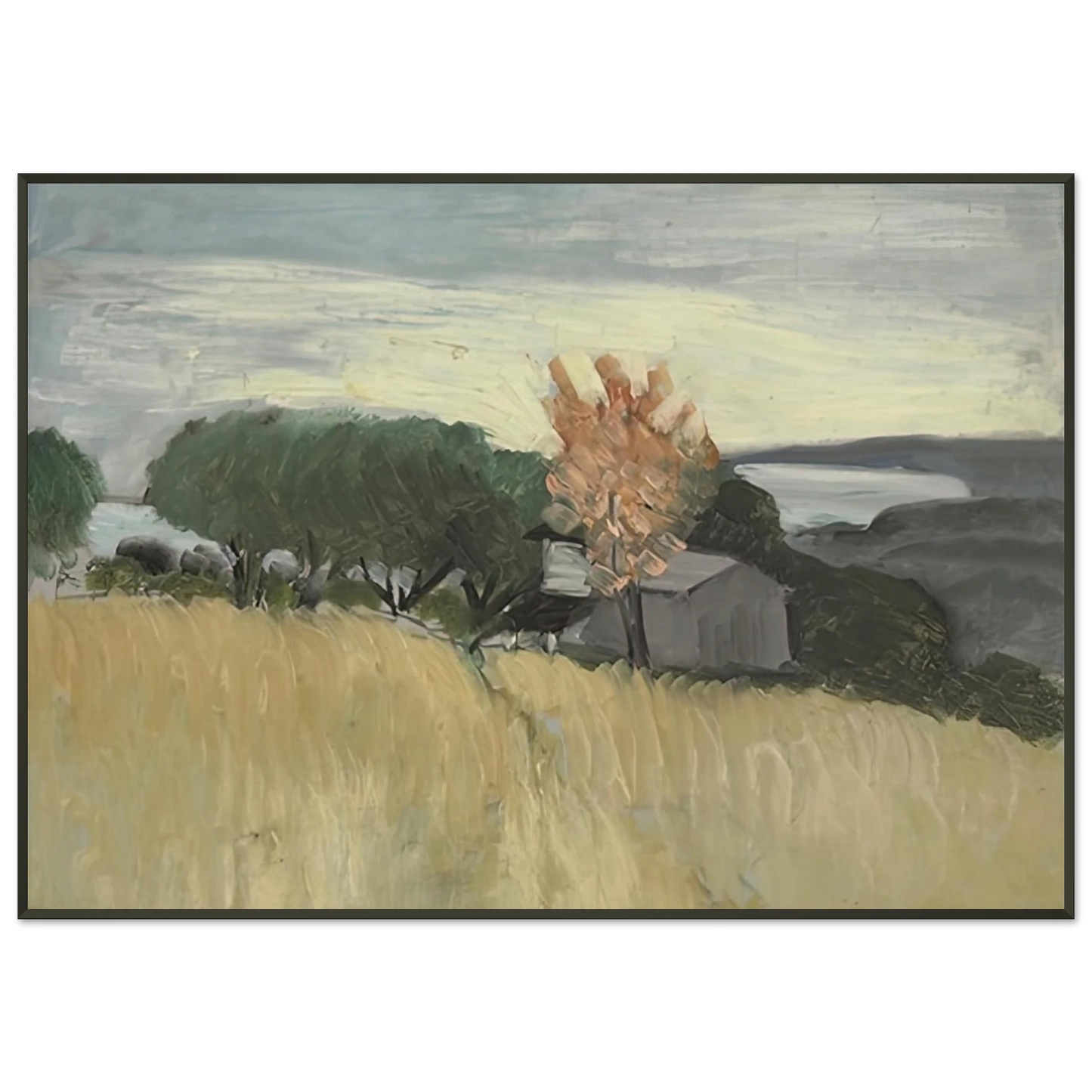 Henri Matisse  CHAMPS DE BLE A CAGNES 1918 Framed Art Print  - Aluminum Frame - 21x29.7 cm / 8x12"