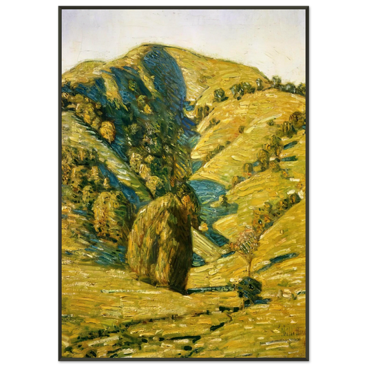 Childe Hassam  Hill of the Sun San Anselmo California Framed Art Print  - Aluminum Frame - 21x29.7 cm / 8x12"