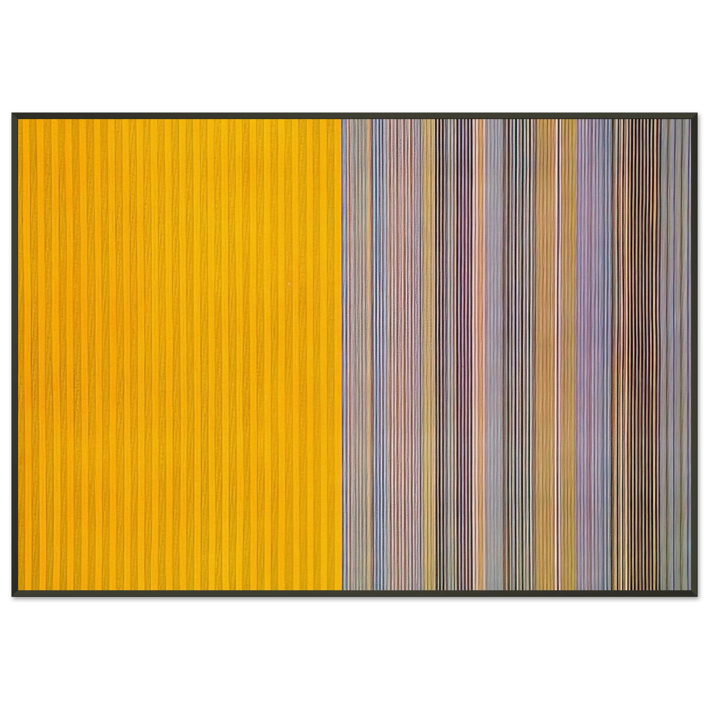 Gene Davis  Half Lemon  1969 Framed Art Print  - Aluminum Frame - 21x29.7 cm / 8x12"