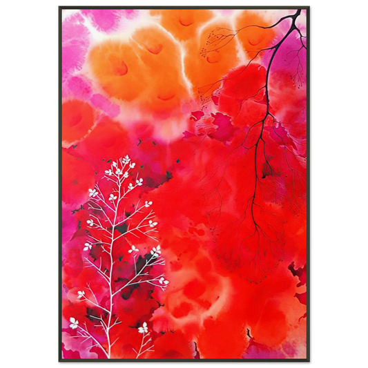 Eyvind Earle  Flower Fantasy Framed Art Print  - Aluminum Frame - 21x29.7 cm / 8x12"