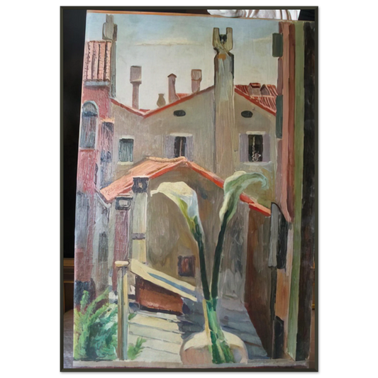 Vanessa Bell  ROOFS Framed Art Print  - Aluminum Frame - 21x29.7 cm / 8x12"