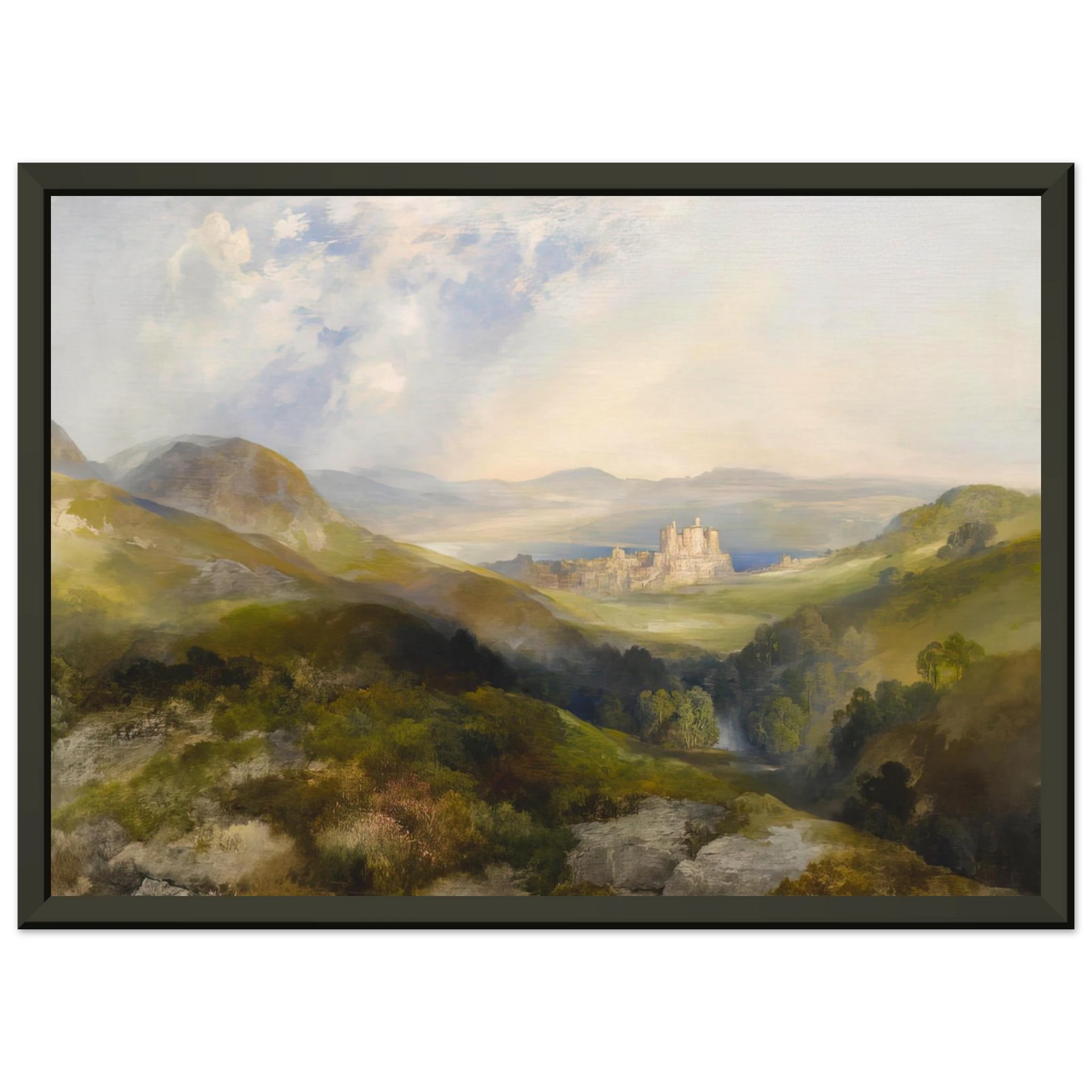 Thomas Moran  Conway Castle Framed Art Print  - Aluminum Frame - 60x80 cm / 24x32 inches