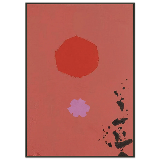 Adolph Gottlieb  Orange and Lavender No 72  1970 Framed Art Print  - Aluminum Frame - 21x29.7 cm / 8x12"