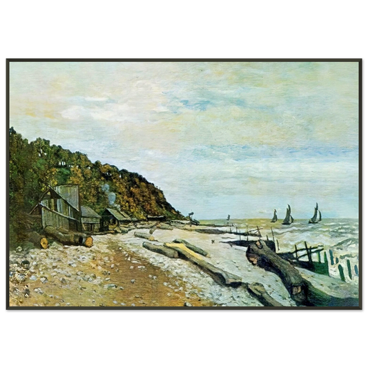claude monet  Boatyard near Honfleur Framed Art Print  - Aluminum Frame - 21x29.7 cm / 8x12"