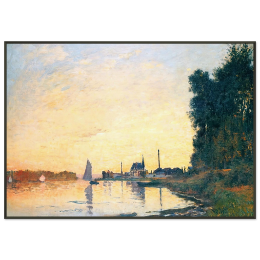 claude monet  Argenteuil Late Afternoon Framed Art Print  - Aluminum Frame - 21x29.7 cm / 8x12"
