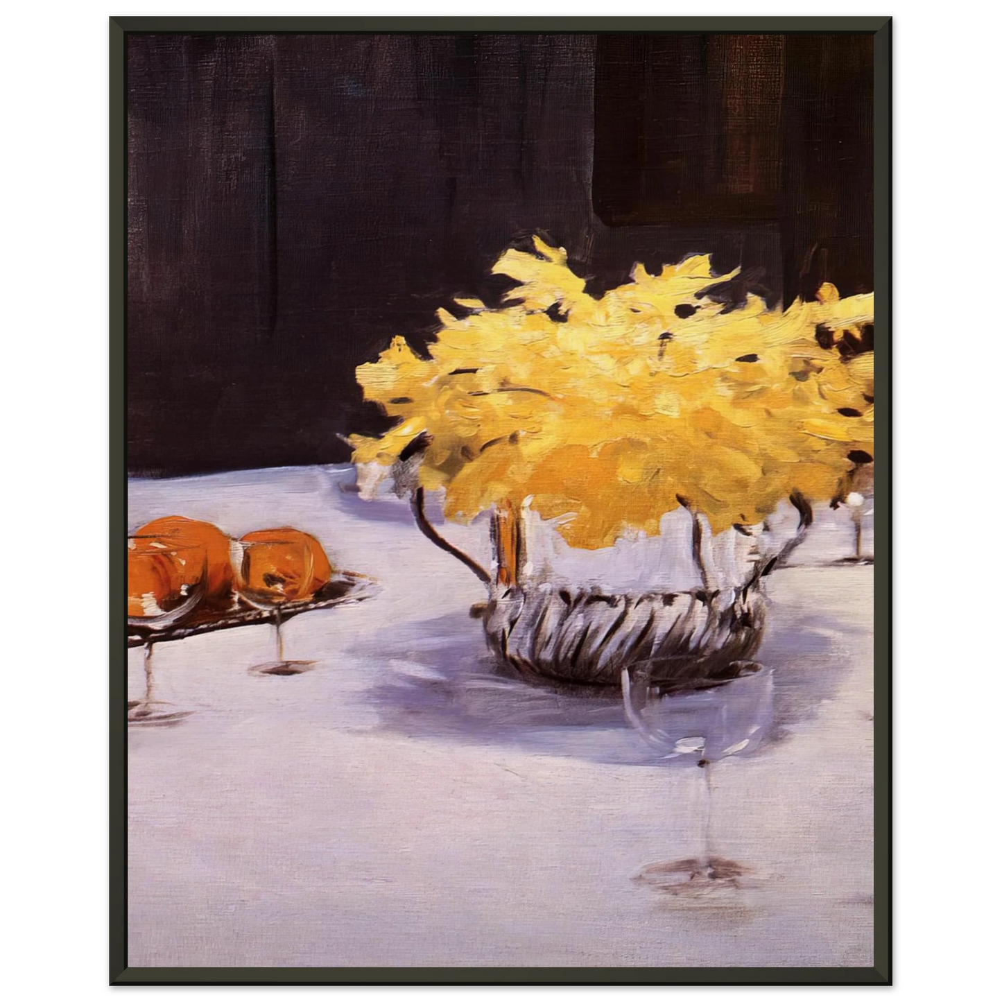 John Singer Sargent  Still Life with Daffodils Framed Art Print  - Aluminum Frame - 40x50 cm / 16x20 inches